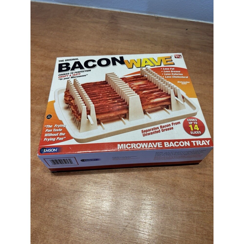 2013 Emson Bacon Wave Microwave Bacon Tray Used With Original Box
